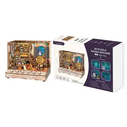 Tonecheer DIY - Magic Shop (DIY House 18 x 14.5 x 15.4 cm Beleuchtung Musik - Häuser (Holzbausatz)
